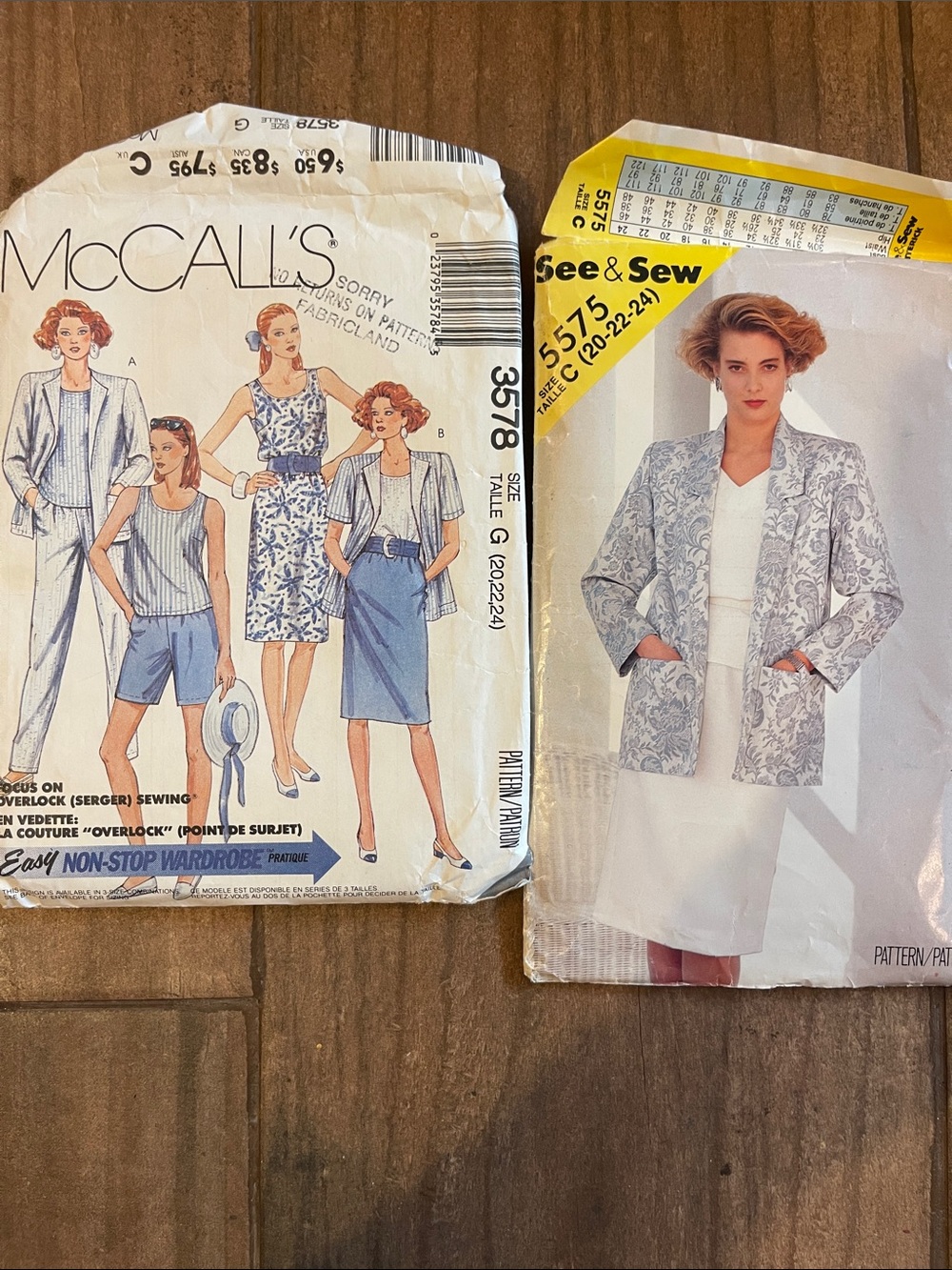 McCall's & See and Sew Sewing Patterns - Blazer Dresses (one UNCUT)
